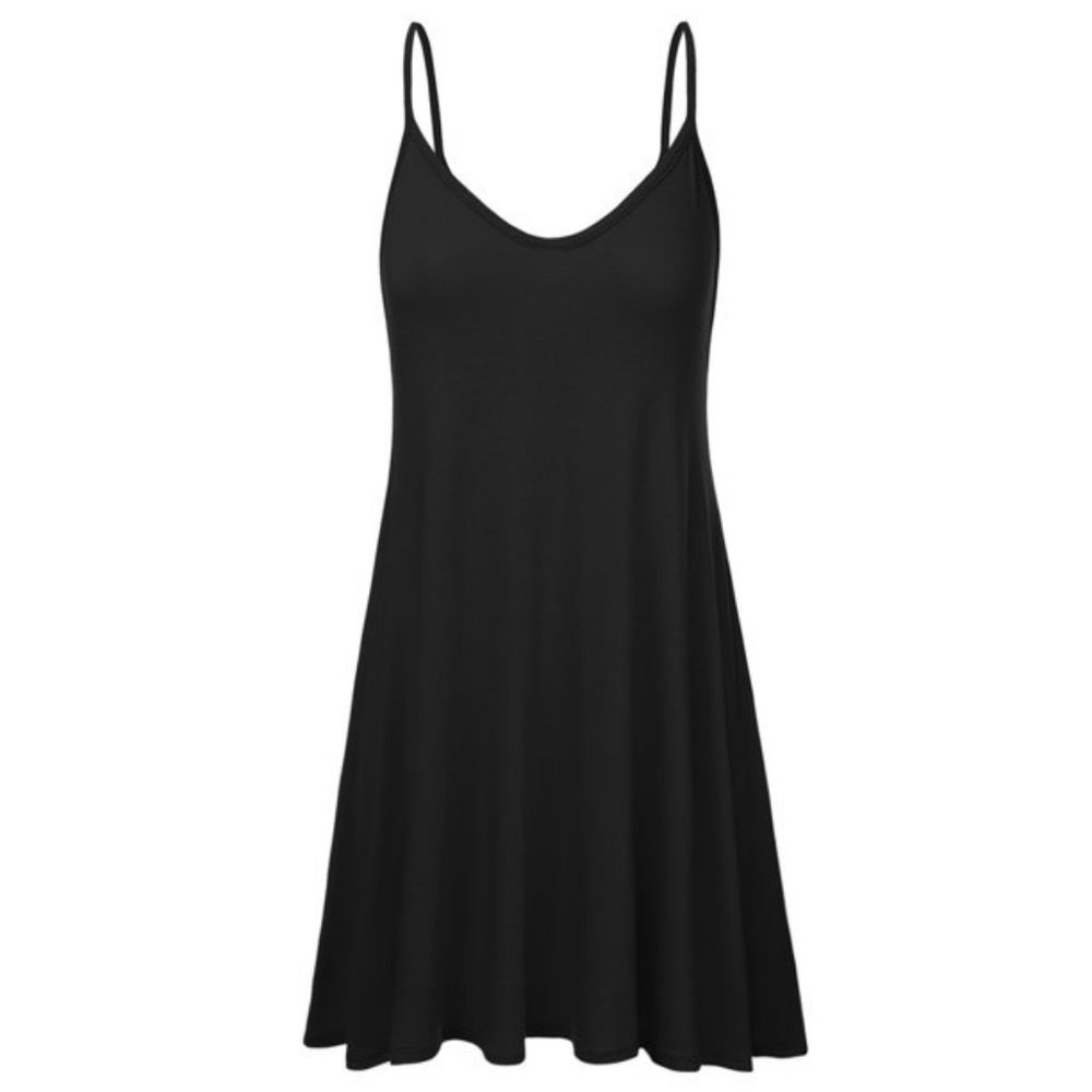 Women's Casual Spaghetti Loose Swing Slip Dress